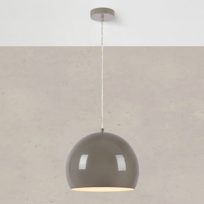 Markslöjd Hanglamp Pop, Ø 28 cm, greige, metaal