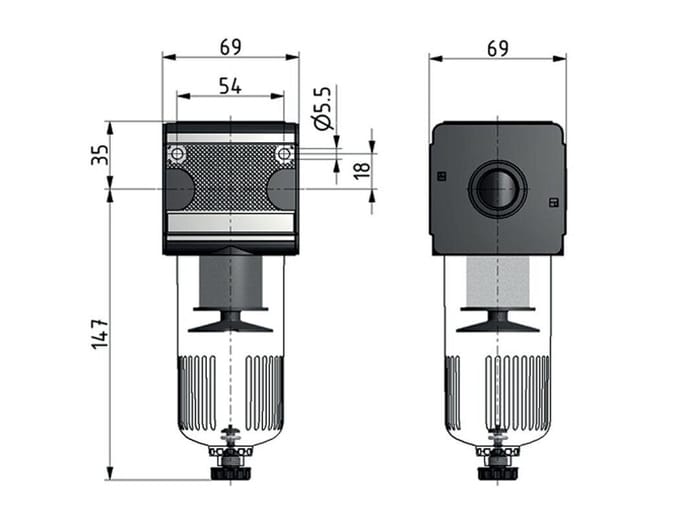 Filter 5microns G3/4'' 5850l/min Semi-Auto Metal Multifix 2