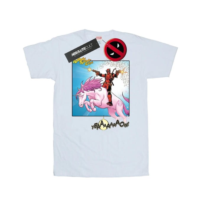 Marvel Deadpool Hey You T-shirt voor heren L wit