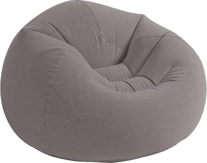 Intex beanless bag chair - Bean bag - Opblaasbare stoel - Grijs
