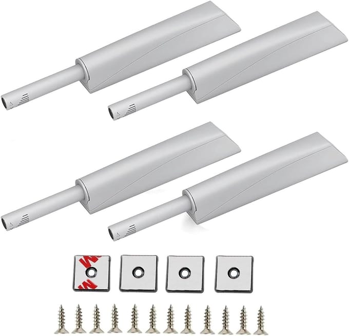 Dailygoods- Drukdeuropener 4 stuks - Magneetsnapper - Magneetsluiting - Push to Open - Softclose - Veersnapper