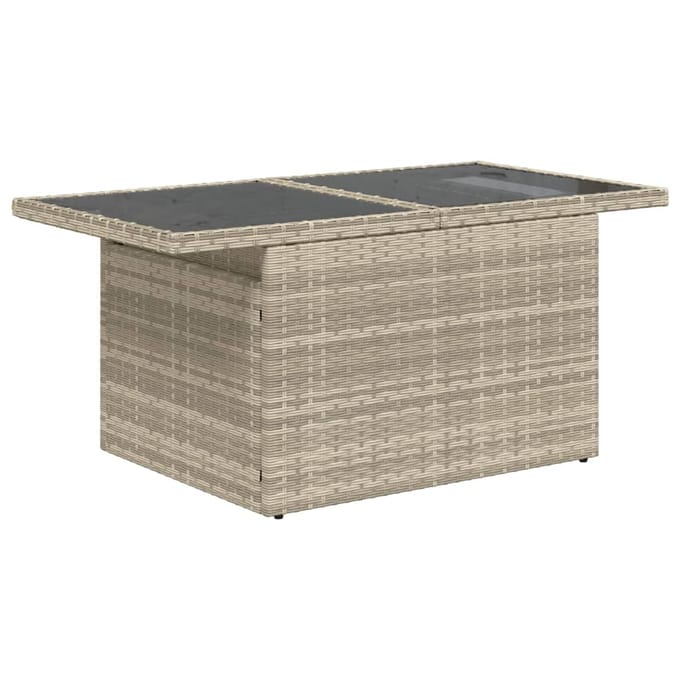vidaXL - 5-delige - Loungeset - met - kussens - poly - rattan - lichtgrijs