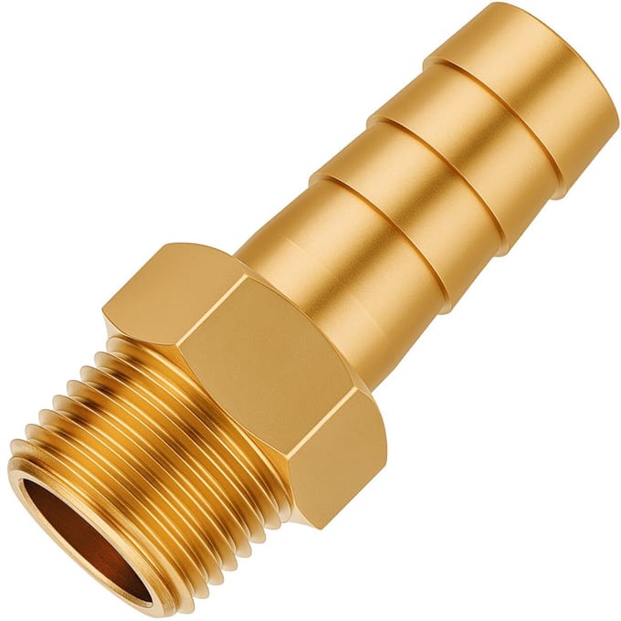 Partner - Pneumatisch Slangaansluiting - Messing - 1/4" Buiten - 8mm Barb