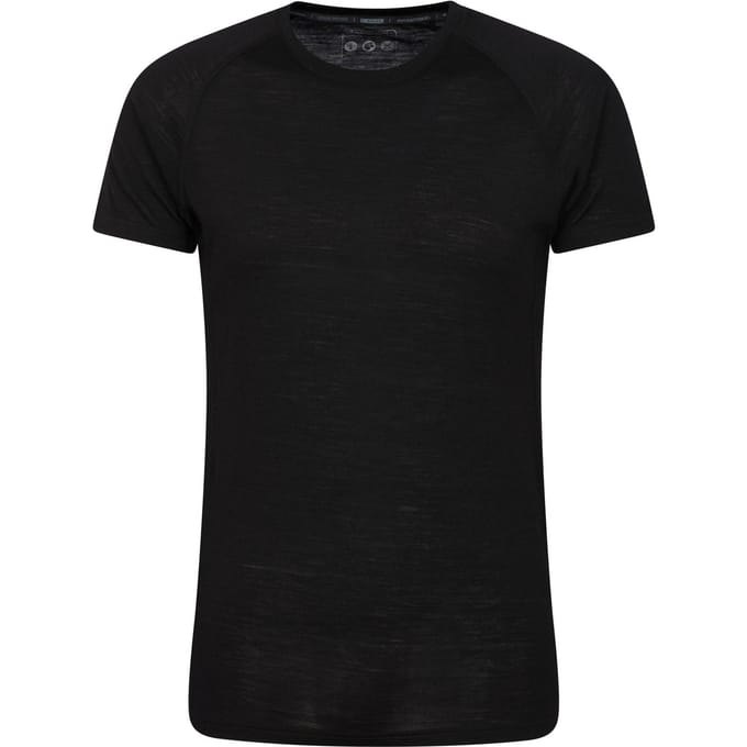 Mountain Warehouse Heren Summit II Base Layer Top (Zwart)