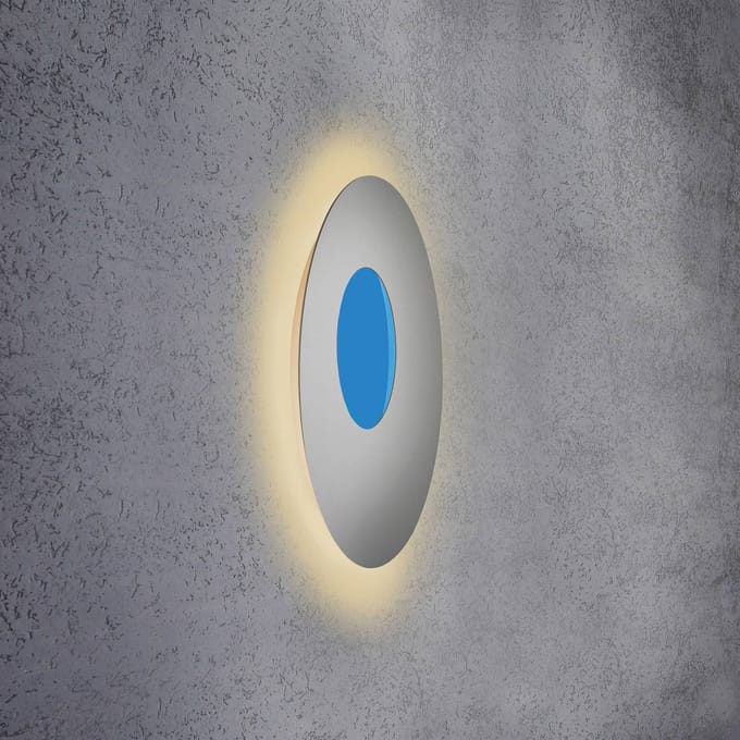 Escale Blade Open LED wandlamp RGBW zilver Ø59cm