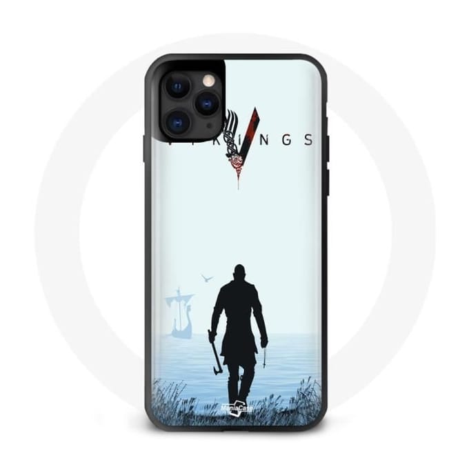 Coque - Maniacase - Iphone 13 Pro Max - Vikings - Souple - Protection et décoration noir