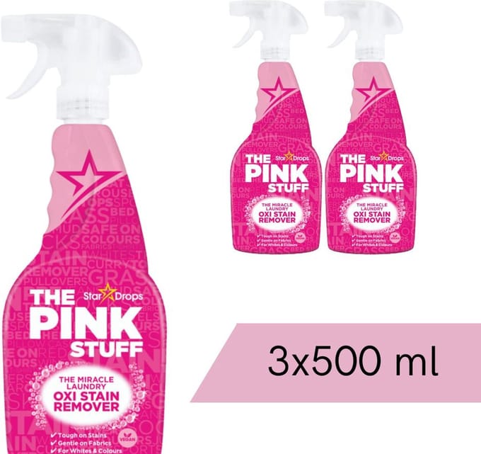 The Pink Stuff - Vlekverwijderaar Spray - 3 x 500 ml - Voordeelverpakking