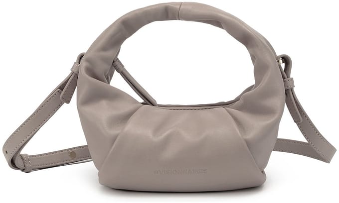 LES VISIONNAIRES Greta Mini Essential Handtas Leder 23 cm - Dames - cappuccino beige