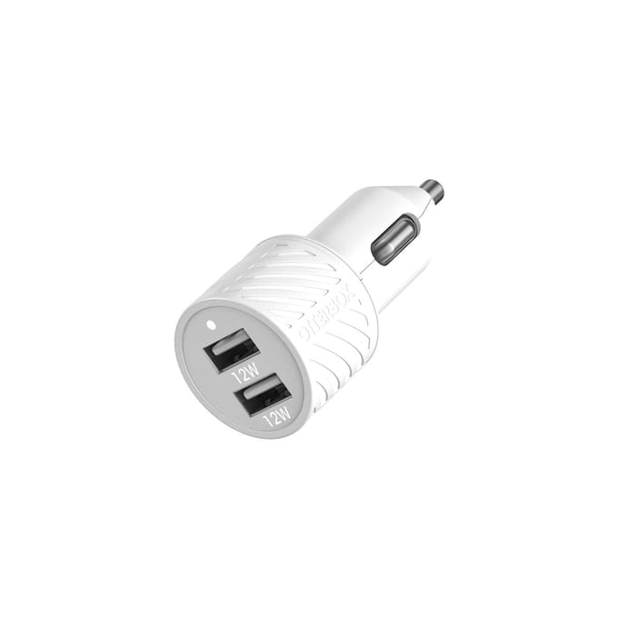OtterBox 4.8A Dubbele USB Autolader 24W Wit