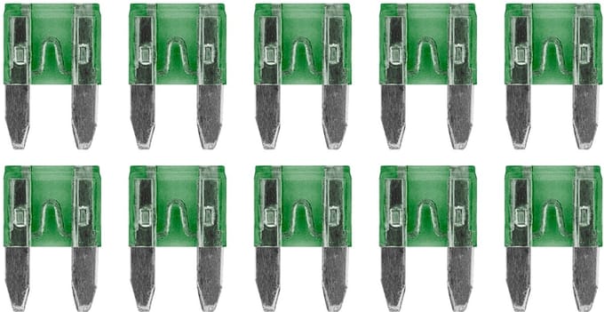 ProRide Steekzekeringen Mini 30A - Groen - Geschikt voor auto, boot en camper - 10 stuks
