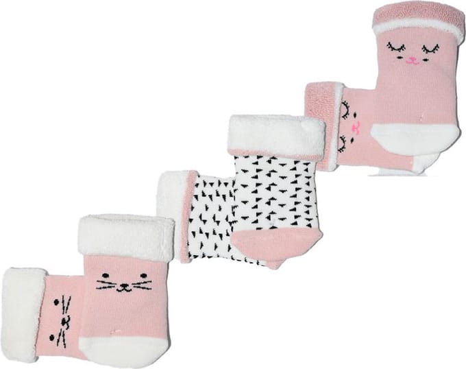 alisé Newborn sokken anti allergisch set van 6 paar