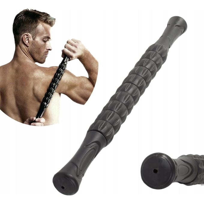 Spier Massage Roller - Stick roller - Trigger Point - Vermindering Spierpijn - Verkleefde Spieren - Kramp en Stijfheid - Zwart