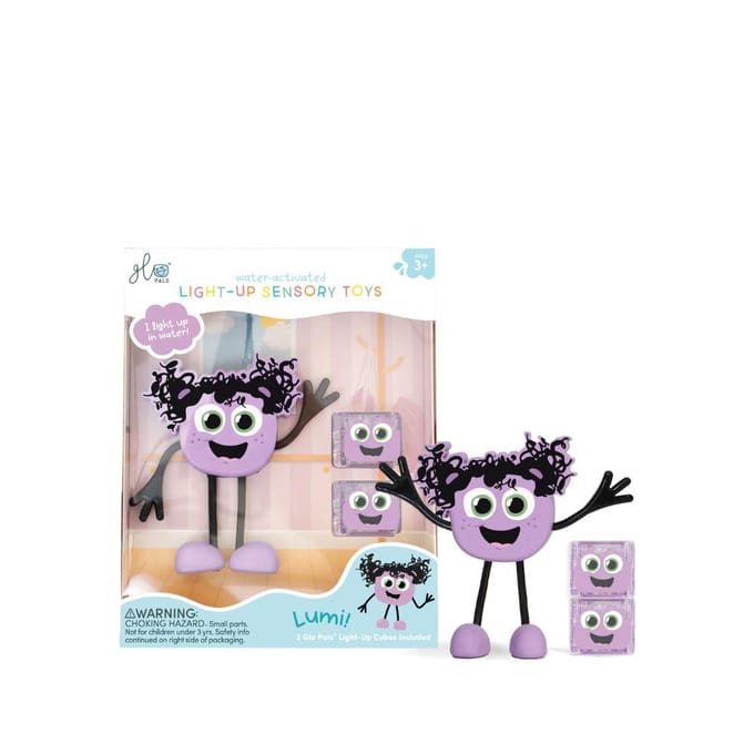 Set Sensorische Dobbelstenen Lichtgevend in Water Lumi, Paars, Glo Pals