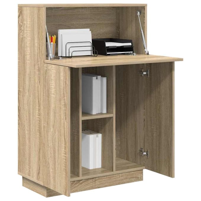 vidaXL - Bureau - Sonoma - Eik - 71.5 - x - 31.5 - x - 106.5 - cm - Bewerkt - hout