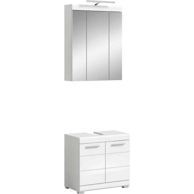 Scout badkamercombinatie wit hoogglans MDF TZ wit NB - 34x60x191cm