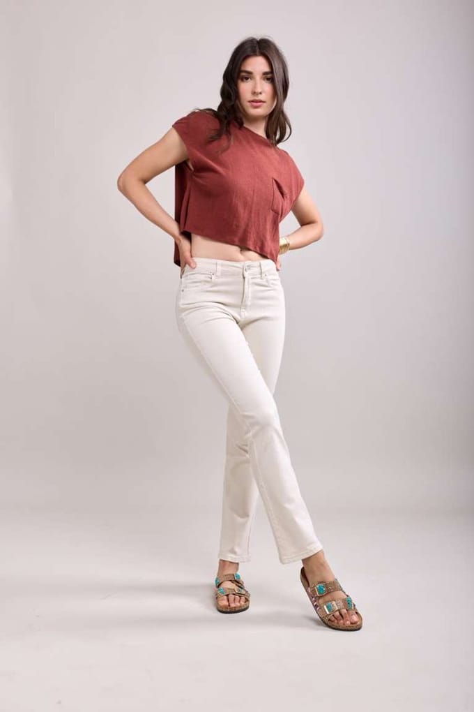 Toxik3 jeans - slim fit creme