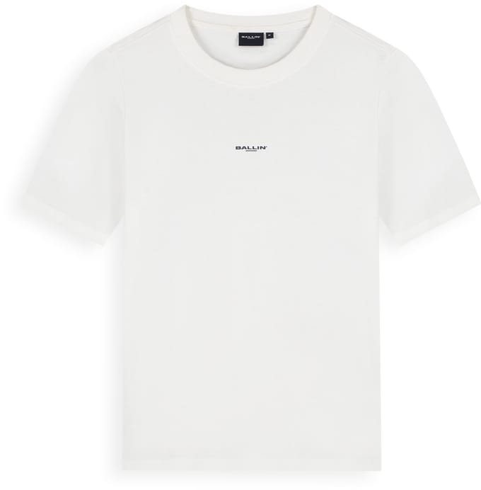 Ballin Amsterdam - Heren Regular fit T-shirts Crewneck SS - Off White - Maat M