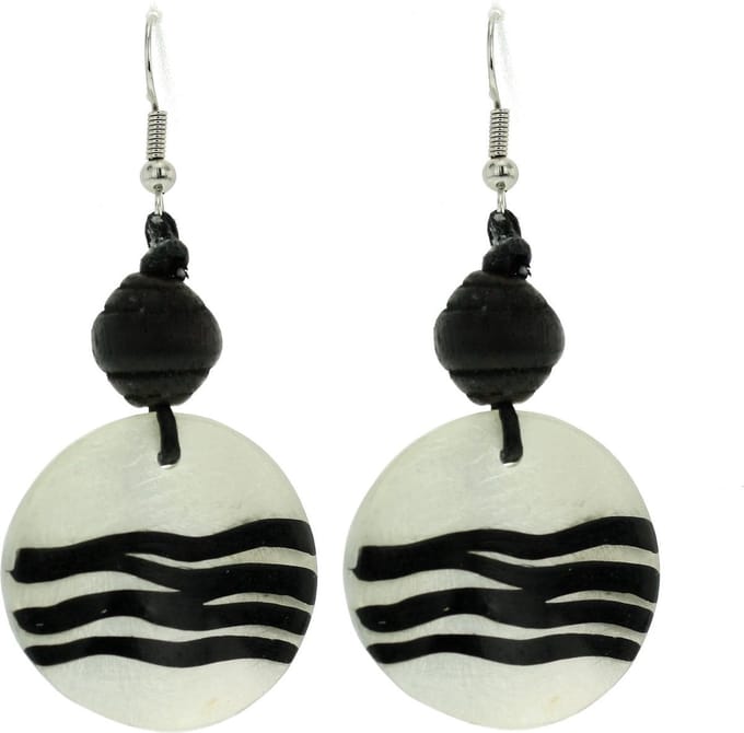 Behave - Oorhangers schelphanger grafisch patroon - Boho zomerlook