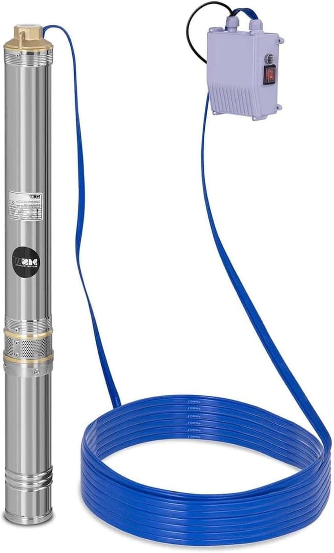 Dompelpomp - Bronpomp Fonteinpomp - Water Verplaatsen - Roestvrijstalen Behuizing - 4800 l/u - Zilver