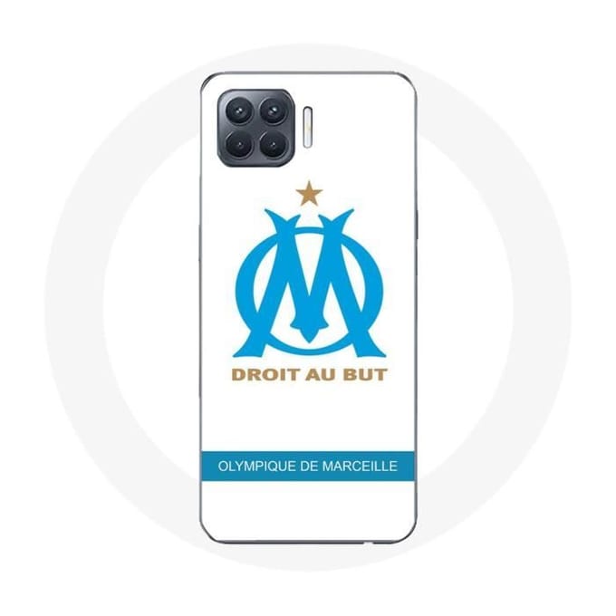 Hoesje - Olympique de Marseille - Oppo A93 - Logo - Wit - Hard wit