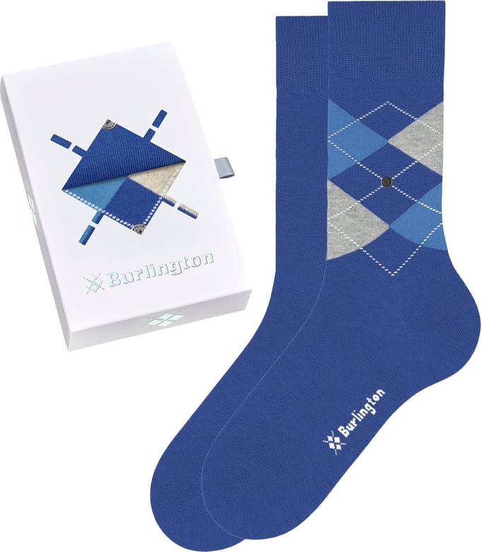Burlington Basic Gift Box gedessineerd katoen multipack sokken heren veelkleurig - maat 40-46
