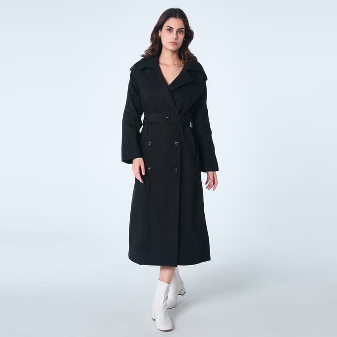 Klassieke trenchcoat met één klep