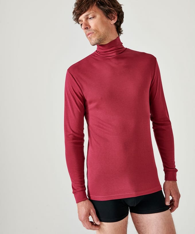 Damart - Thermolactyl ondershirt met col - Heren - Rood - (94-101) M