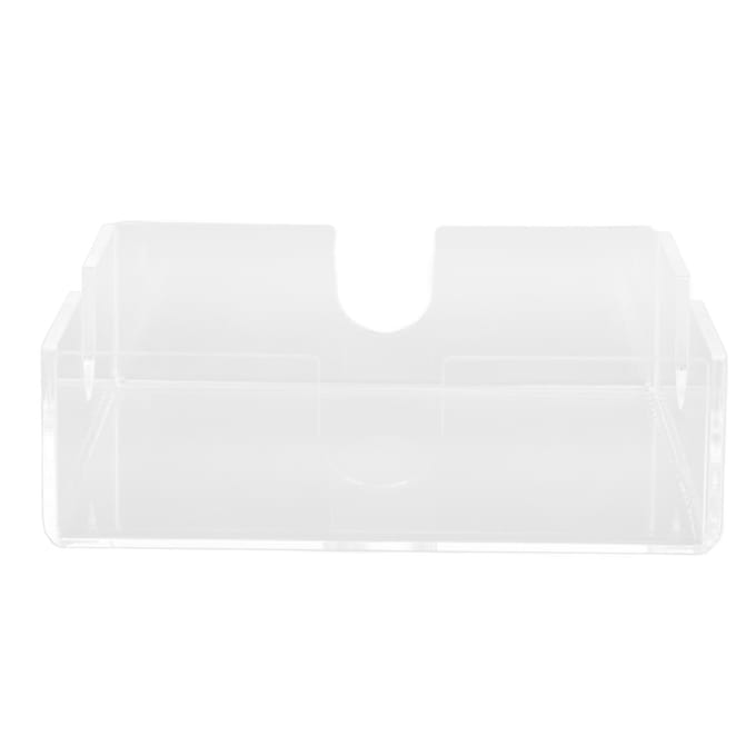 Acryl Servethouder Vierkant Elegant Transparant Tafelmodel Tissue Dispenser voor Keuken Restaurant Bar white