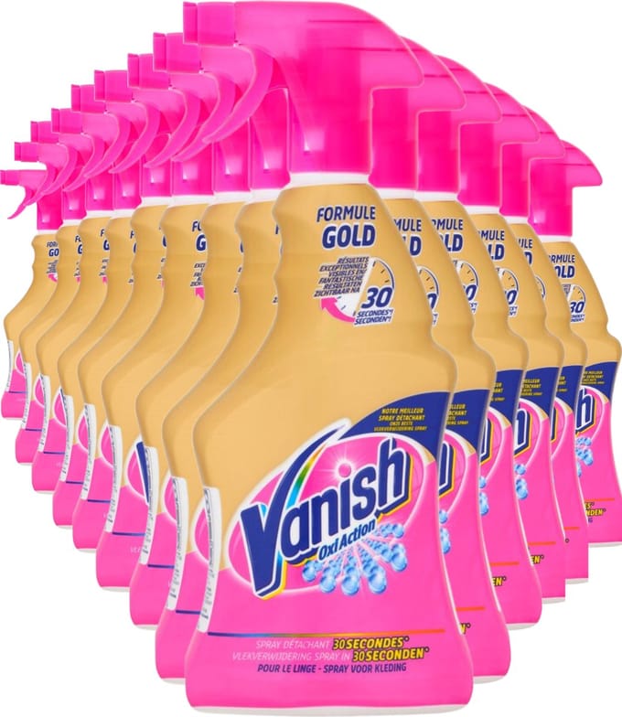 Vanish Vlekkenverwijderaar Spray 500 ml - 12 Stuks - Voordeelverpakking