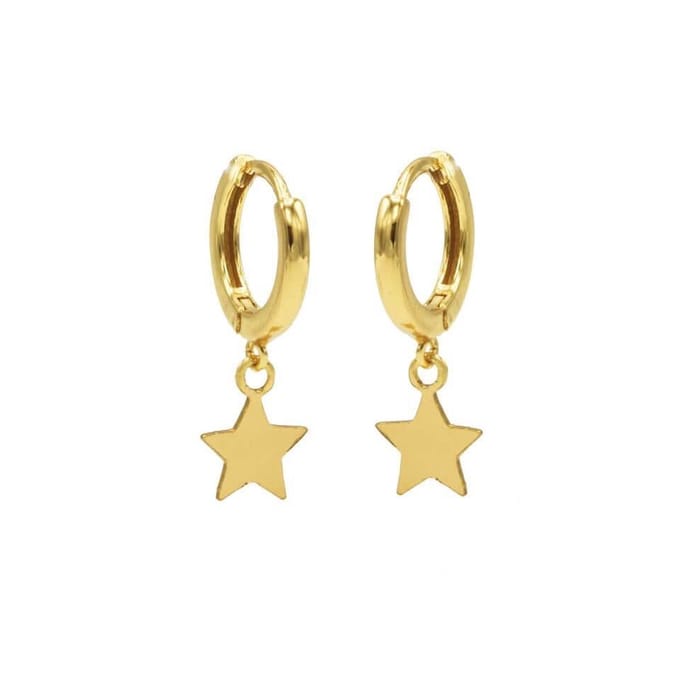 Karma Oorringen Hinged Hoops Star Goud