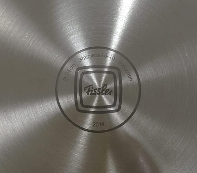 Stainless Steel Pan Ø 24 cm - Uncoated Cookware for All Heat Sources