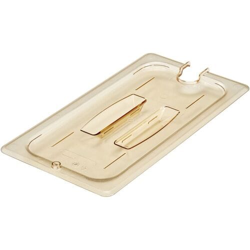(6 stuks) CAMBRO H-PAN™ - Hittebestendige deksels GN 1/3 - met inkeping & handgreep - amber