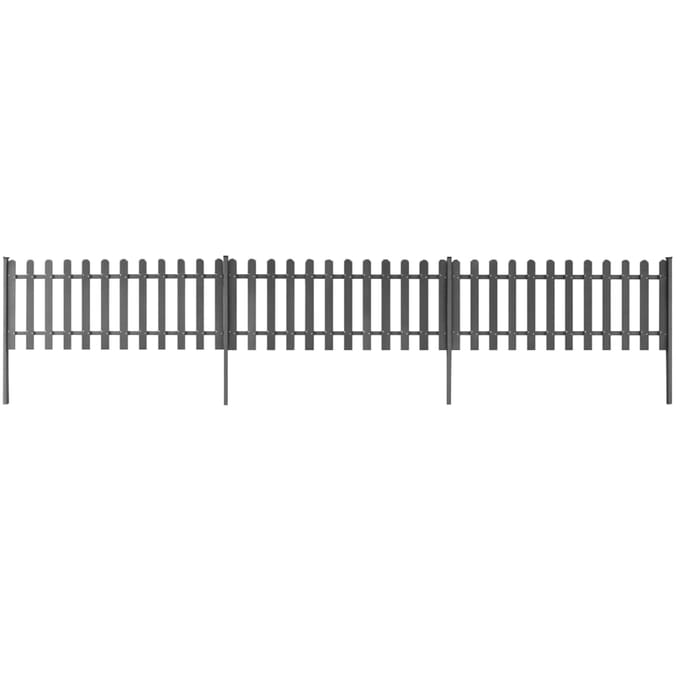 vidaXL - Hek - met - palen - 3 - st - 600x60 - cm - HKC