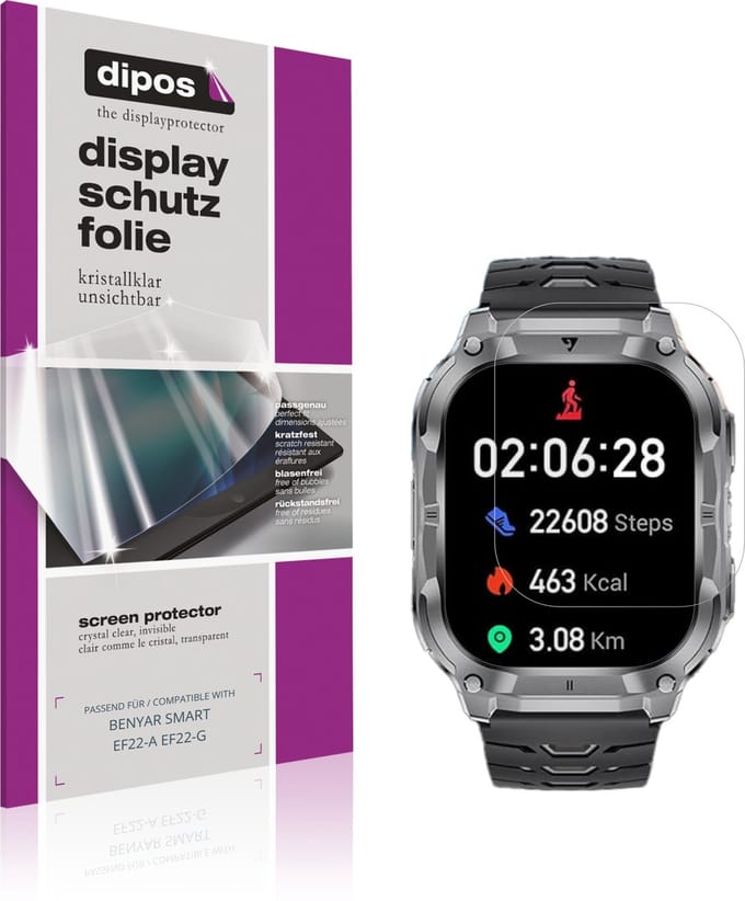 dipos – 6x Beschermfolie geschikt voor BENYAR SMART EF22-A EF22-G | Krasbestendige & heldere Screenprotector Ultra-Thin