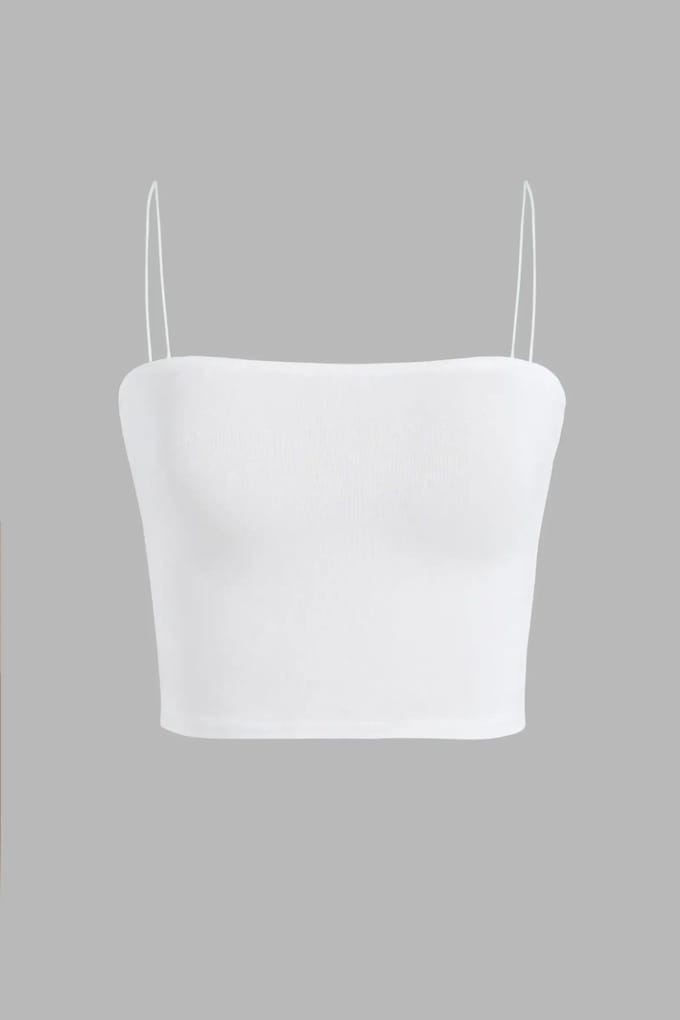 Vierkante Kraag Crop Top