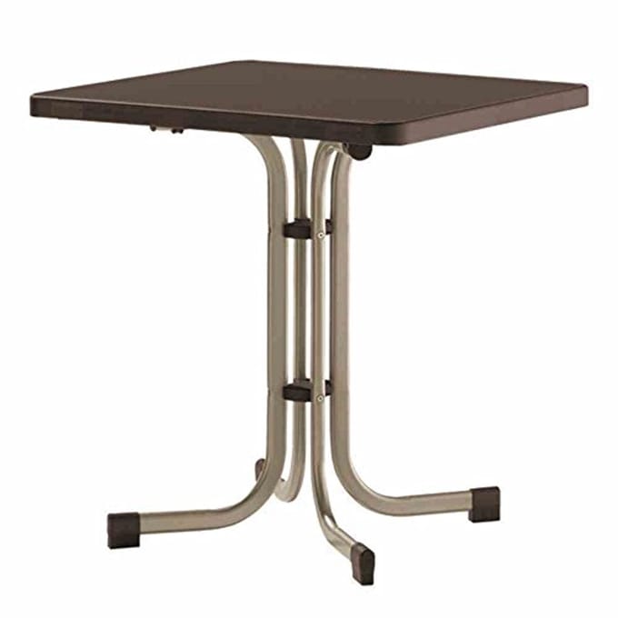 Klaptafel 70 x 70 cm met Inklapfunctie en Leisteen Decoratie