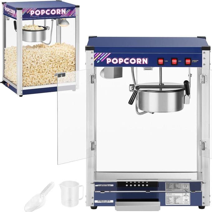 Royal Catering Popcornmachine blauw - 8 ons 10010842