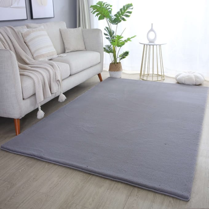 Flycarpets Teresa Hoogpolig Fluffy Vloerkleed - Grijs - 200x290 cm
