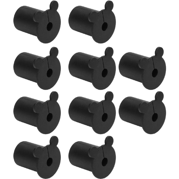 10 STUKS Satellietkabel Muurdoorvoer 25,4 mm Siliconen Ethernetkabel Doorvoer Muurpenetratie Doorvoer voor 1 Inch Gat Zwart zwart