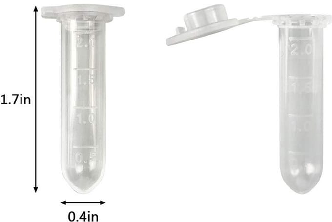 200 Stuks 2ml Centrifugebuisjes Polypropyleen Gradueel Micro Reageerbuisjes met Snapdop