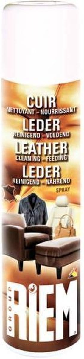 Leder Spray - Leerreiniger en voedend - RIEM - 0,3 L - Aërosol