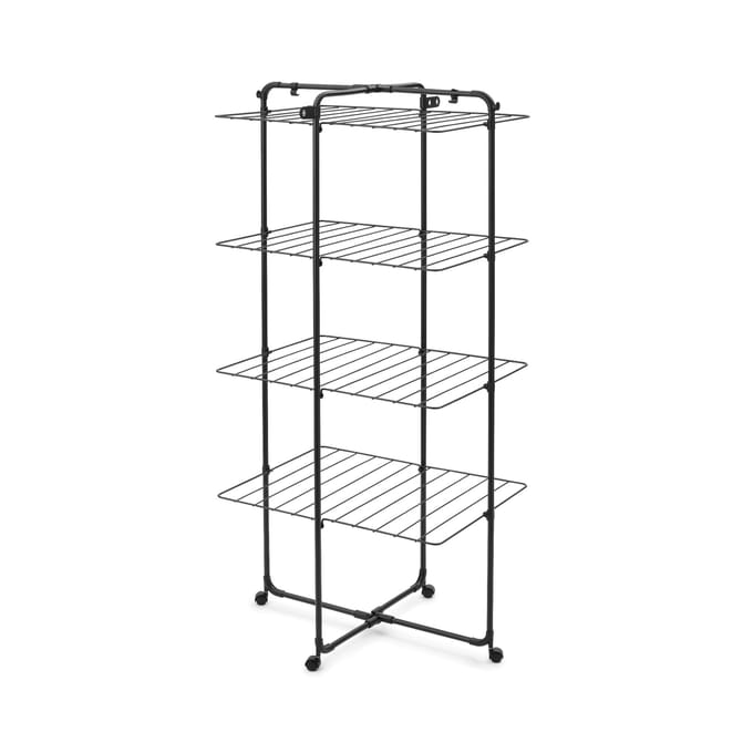 Brabantia HangOn Droogtoren - 30 m - Inklapbaar Wasrek - Matt Black