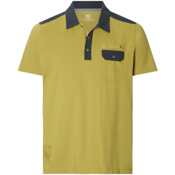 Jan Vanderstorm herren Poloshirt - 76/78 - donkergeel - Plus Size