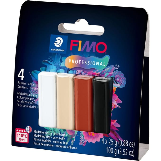 FIMO Professioneel materiaalpakket, 4 kleuren - Natural Colours