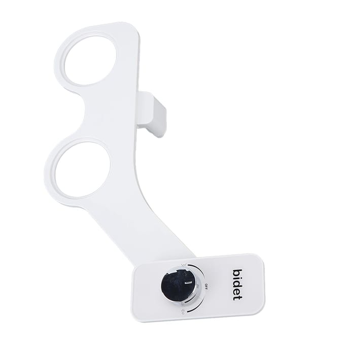Bidetopzetstuk voor Toilet Zelfreinigende Sproeier Waterdruk Regelbaar G1/2 Water Bidet Toilet white
