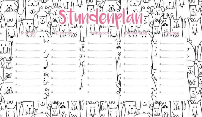 Wallvy - Schoolplanner Magnetisch - 45x26cm - Personaliseerbaar - Voor Droog Uitwisbare Markers