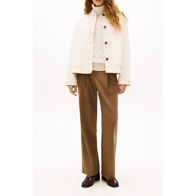 Tommy Hilfiger Wool Short Bomber Jacket Calico Taglia: 38 | Bomber Outlet | Donna