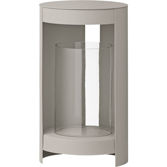AYTM lantaarn Ora, grijsbruin, hoogte 28,2 cm, glas, aluminium