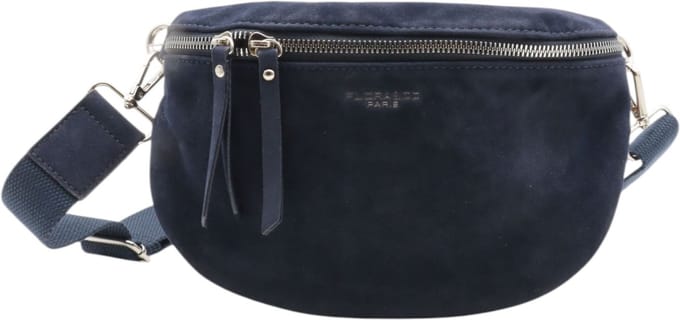 Trendy bumbagg / crossbodytas - Flora & Co - suedelook - blauw