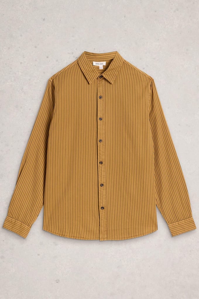 White Stuff Stripe Twill Shirt Light Tan Taglia: M | Camicie Casual Outlet | Uomo